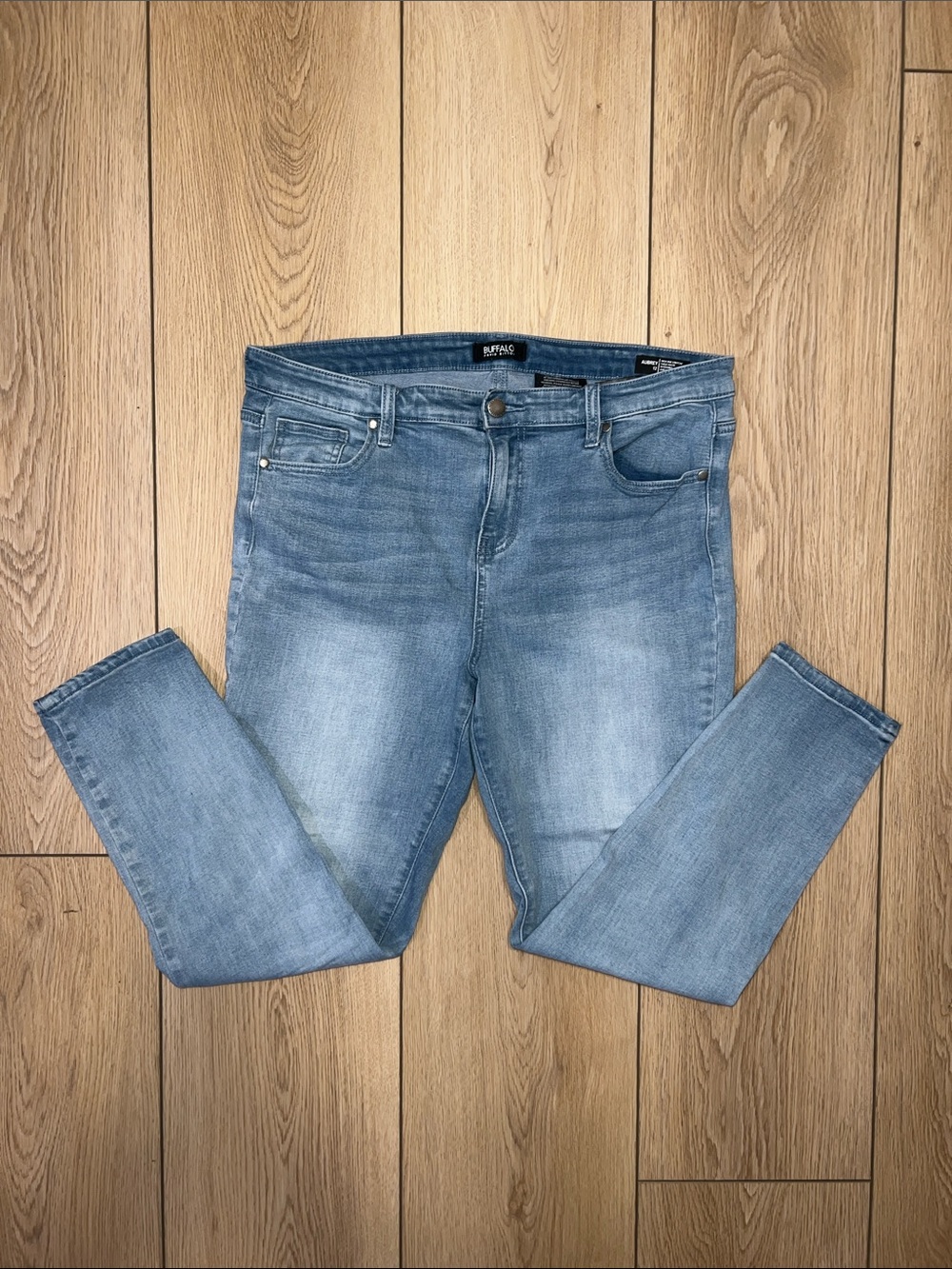 Buffalo David Bitton (Aubrey) Women’s Light Blue High Rise Stretchy Ankle Jeans